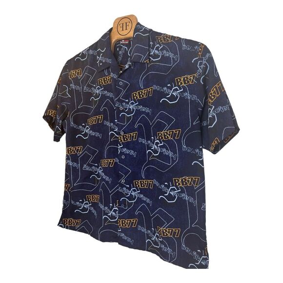 Bugle Boy Vintage Men's Short Sleeve L Shirt Graphic Denim Society StreetWear - Picture 3 of 4